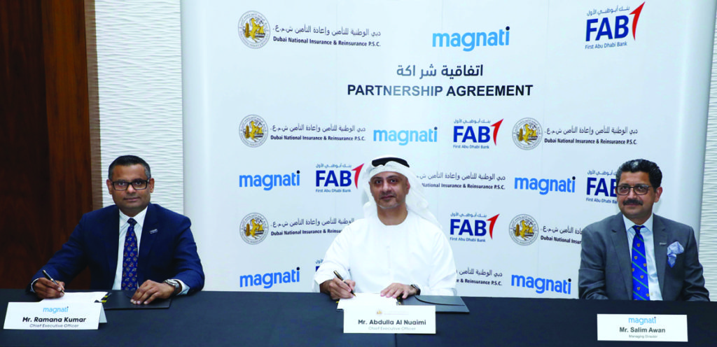 دبي الوطنية للتأمين تعقد شراكة مع »ماغناتي« Magnati لتزويد العملاء ببوابة مدفوعات جديدة سهلة الاستخدام