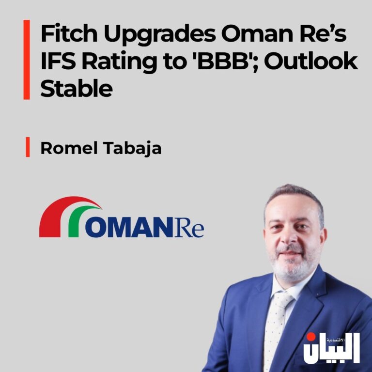 Fitch Upgrades Oman Re’s IFS Rating to ‘BBB’; Outlook Stable