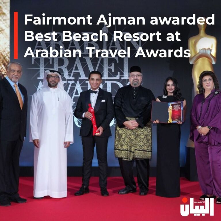 Fairmont
Ajman awarded
Best Beach Resort at Arabian Travel Awards
